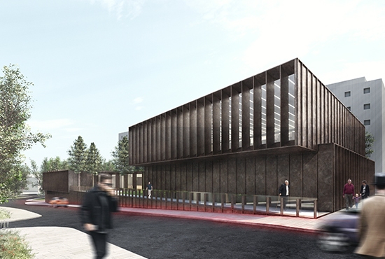 Renderizado Arquitectura Biblioteca Villaverde - JVA Renders