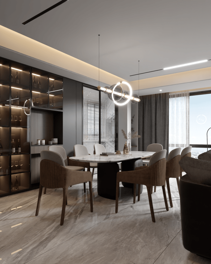 Brown living JVA Renders - Architecture Visualization