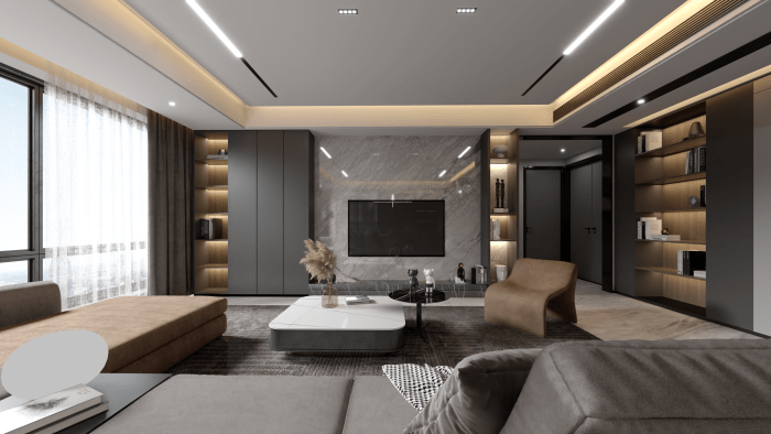 Brown living JVA Renders - Architecture Visualization