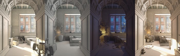 Revisión y ajustes de una infografía arquitectónica en equipo